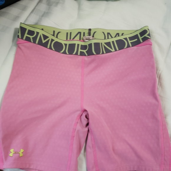 Under armour pink compression shorts Clearance